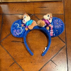 Disneyland Paris 30th Anniversary Chip and Dale Headband with Fireworks